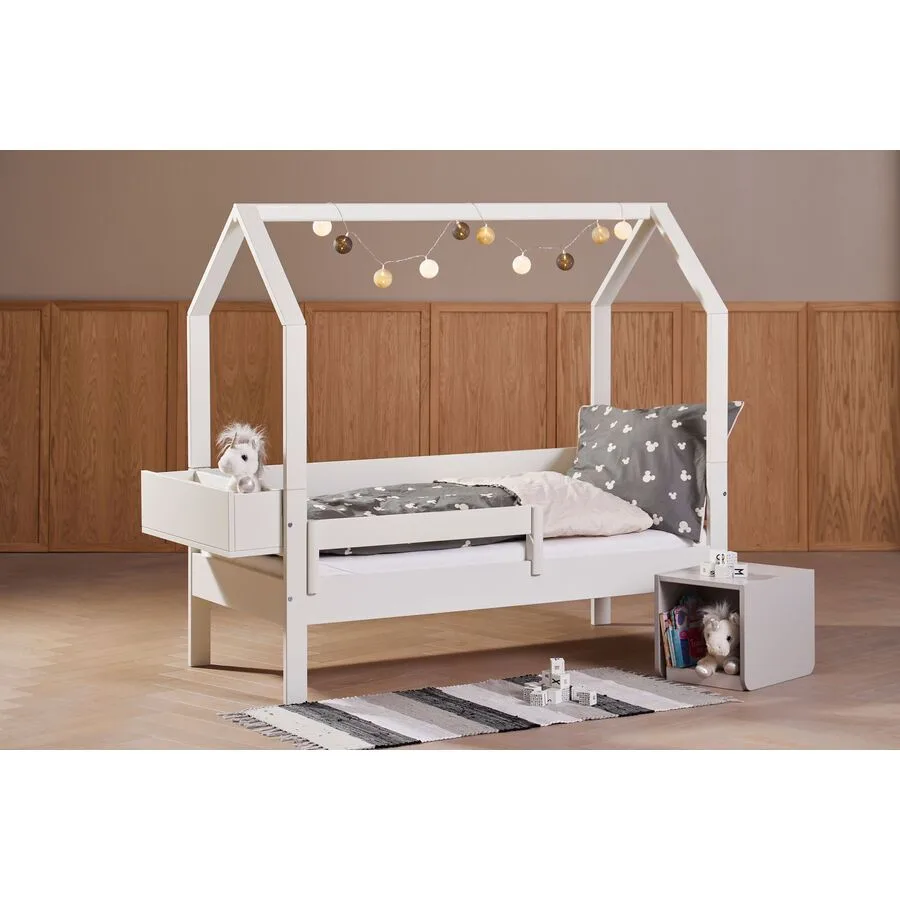 Kinderbett Leba weiss Buche 70 x 160 cm - Material: Buche massiv, MDF
