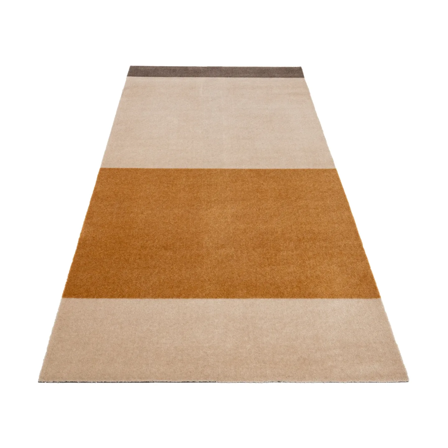 tica copenhagen Stripes Flurteppich horizontal Ivory-dijon-brown, 90 x 200cm