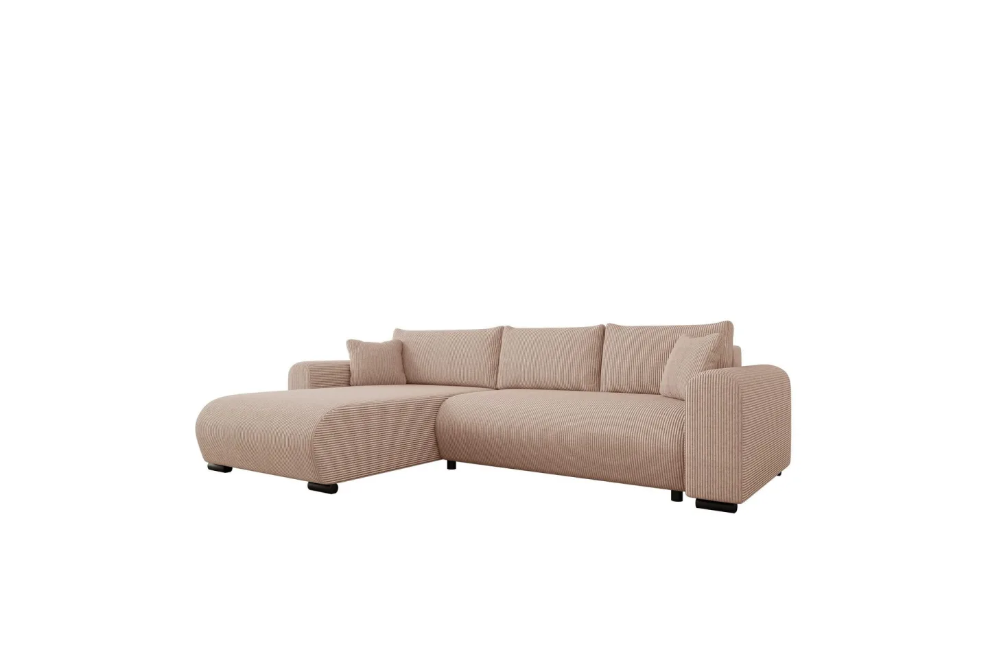 Handda Bäddsoffa med Divan 3-sits i Manchester - Rosa