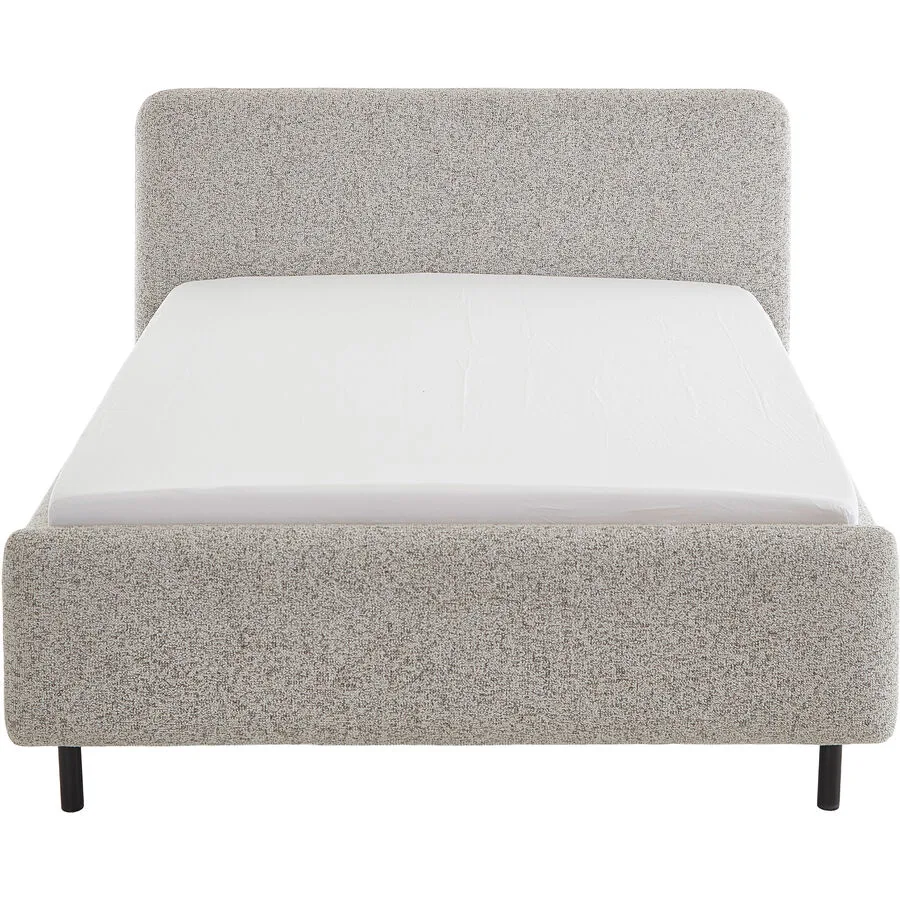 Bett Prisa Beige Stoff 140 x 200 cm
