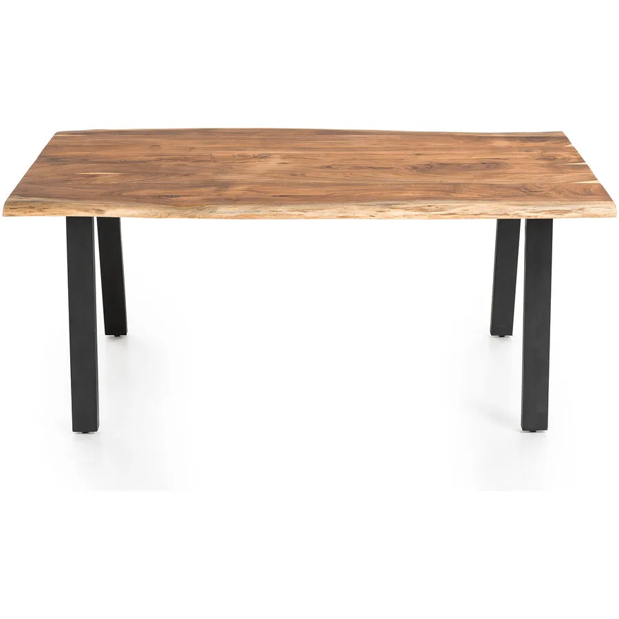 Tisch Gerardo natur/schwarz Akazie Massivholz B 200 T 100 cm