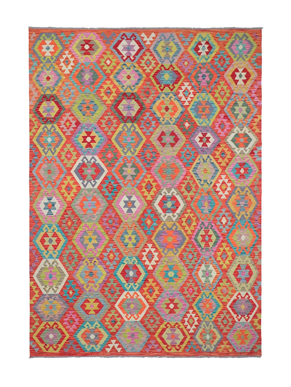 Orientalsk Teppe - Vegi Kelim Hand Woven - 203 x 296 cm (Størrelse: 203 x 296 cm)