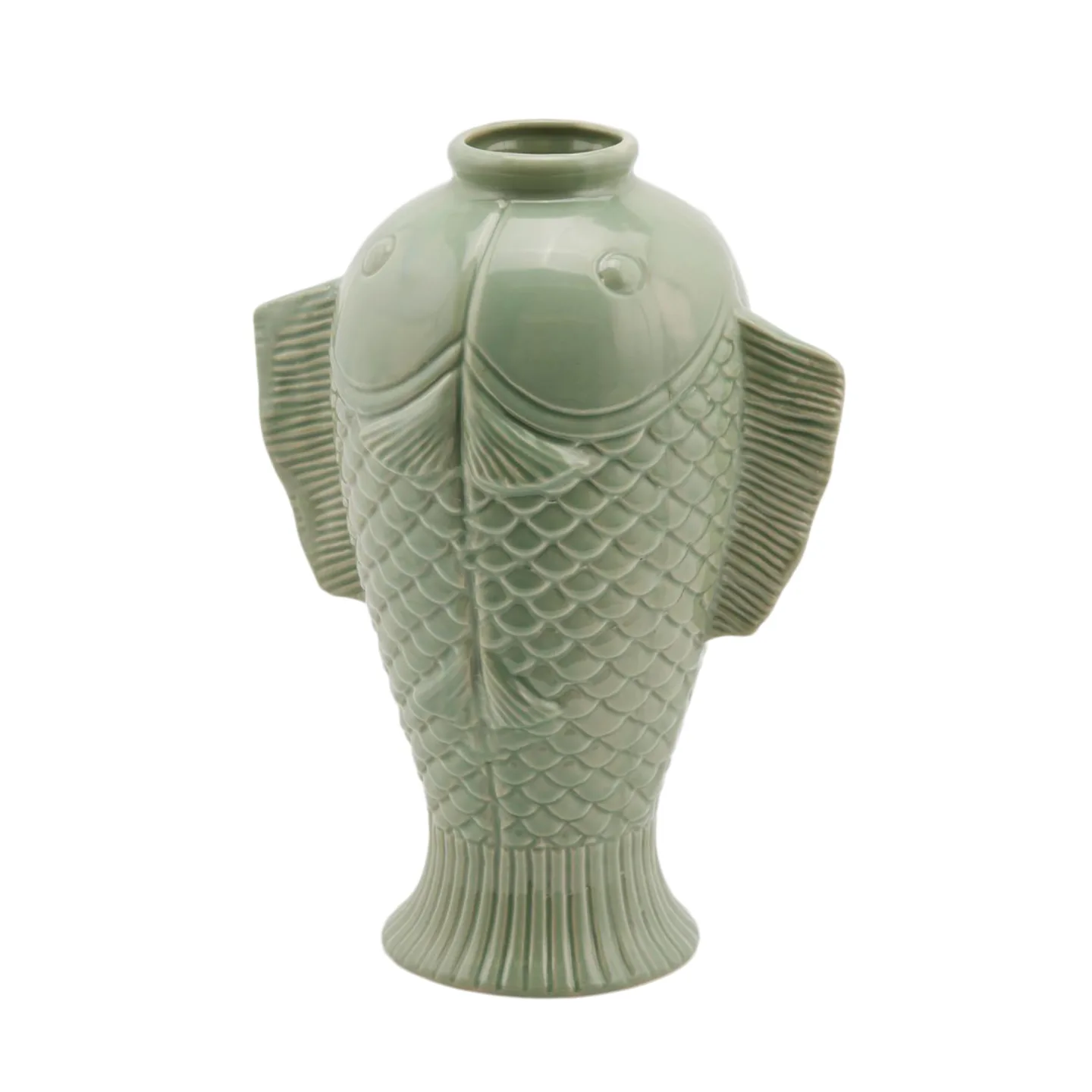 Edg Vase Fisch Salbei H: 30 cm | Schubiger Möbel