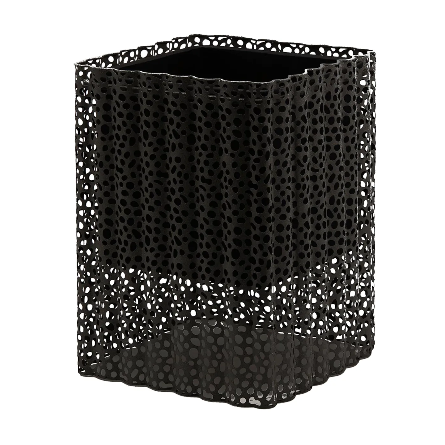 Edg Pflanzengefäss Quadrat Metall Schwarz H: 46 cm | Schubiger Möbel