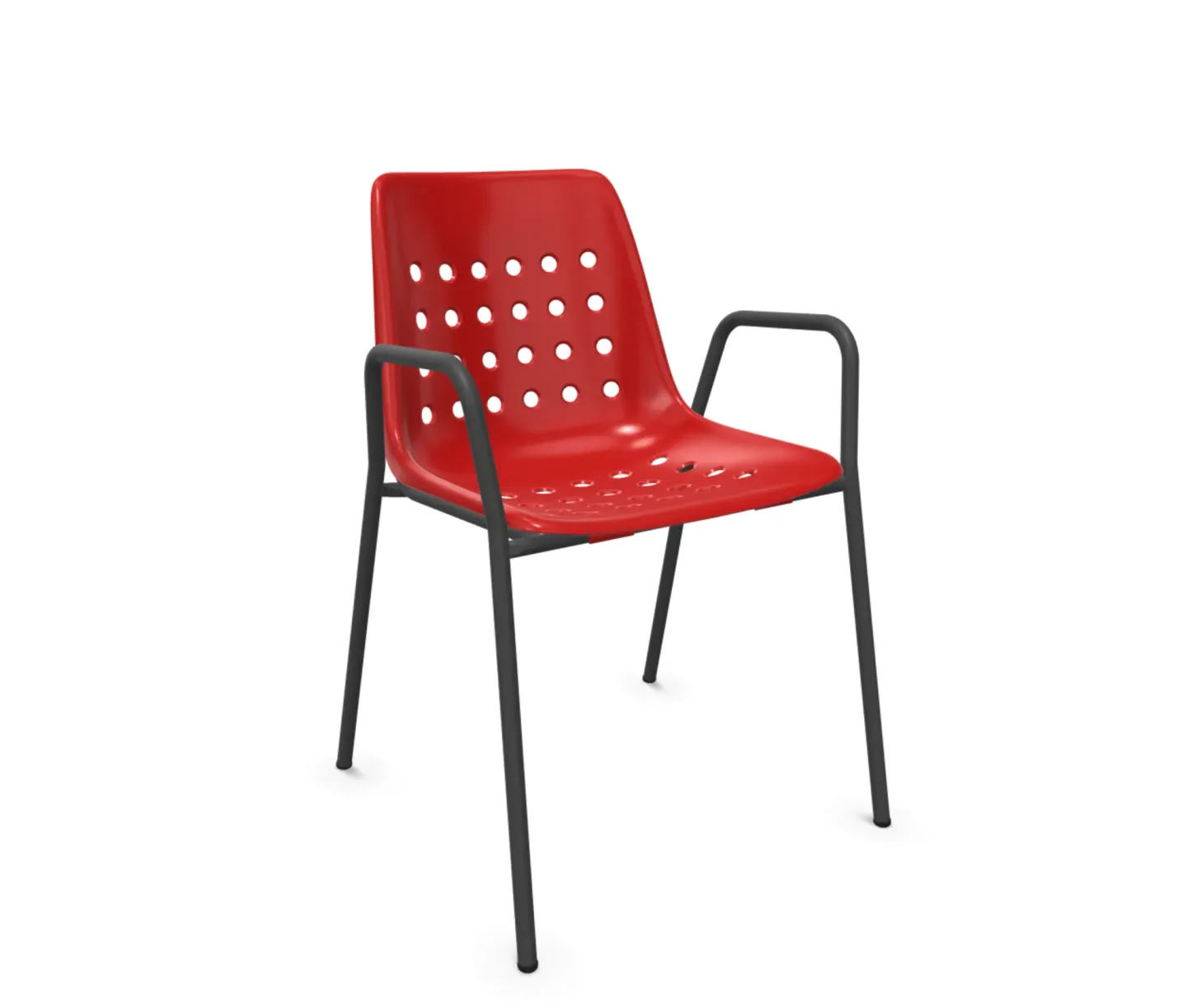 Schaffner Schalen-Stuhl Bermuda mit Armlehne Rot | Schubiger Möbel
