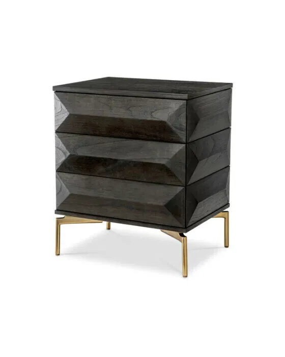Denver Bedside Table Mocha Oak Veneer