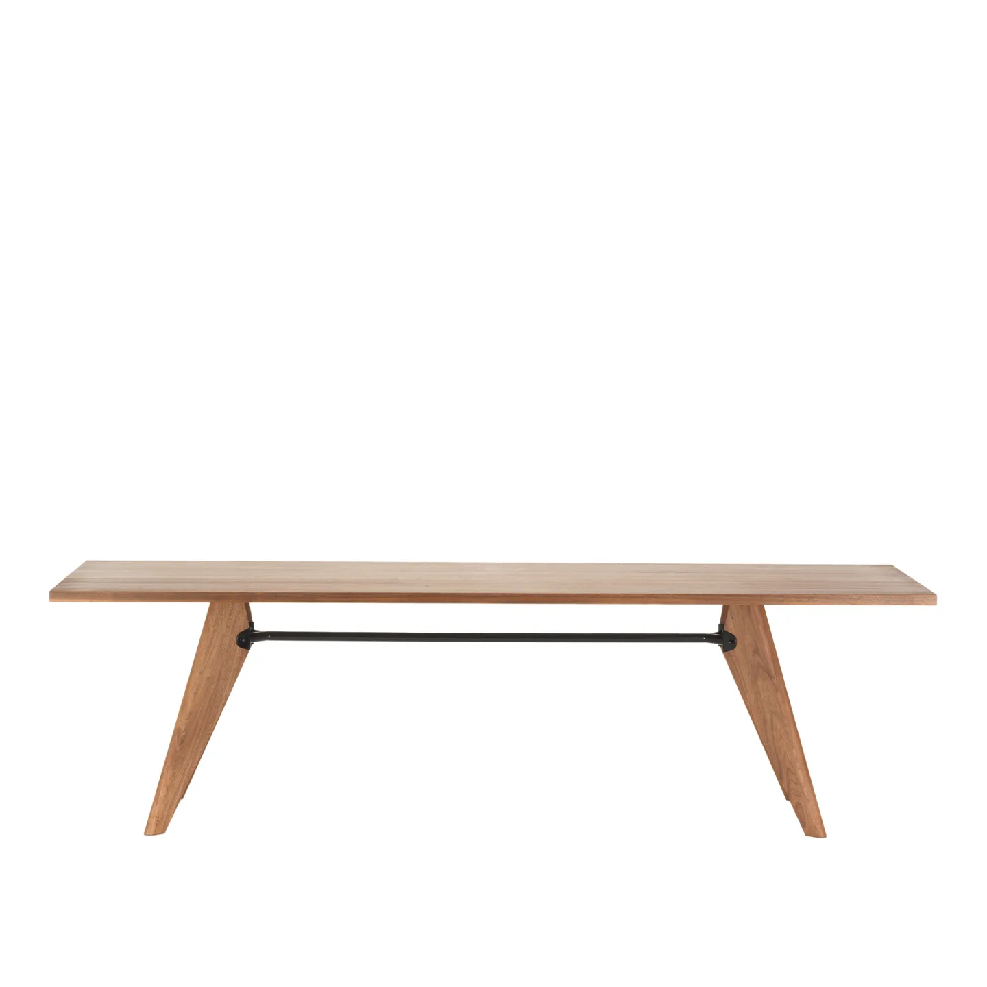 Vitra - Table S.A.M. Bois, Längd 260 cm, Valnöt - Matbord - Jean Prouvé - Brun - Trä
