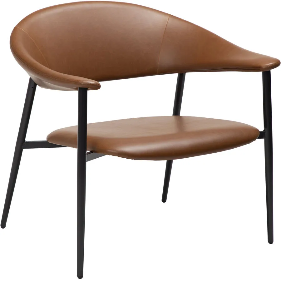 DAN-FORM Sessel Rover hellbraun Kunstleder B 79 T 72 cm H 74.5 cm
