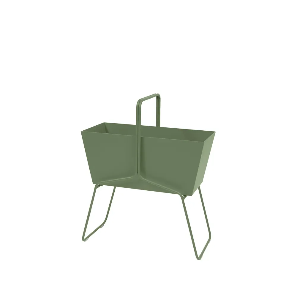 Fermob Basket high planteringsbox Cactus (grön)