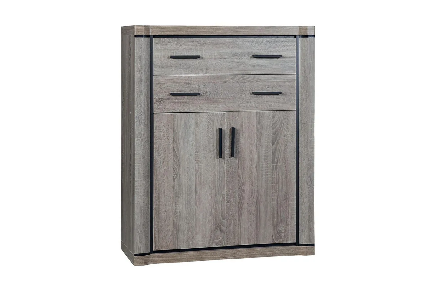 Dallas Skänk 97x43,5x123 cm LED-belysning - Beige/Grå