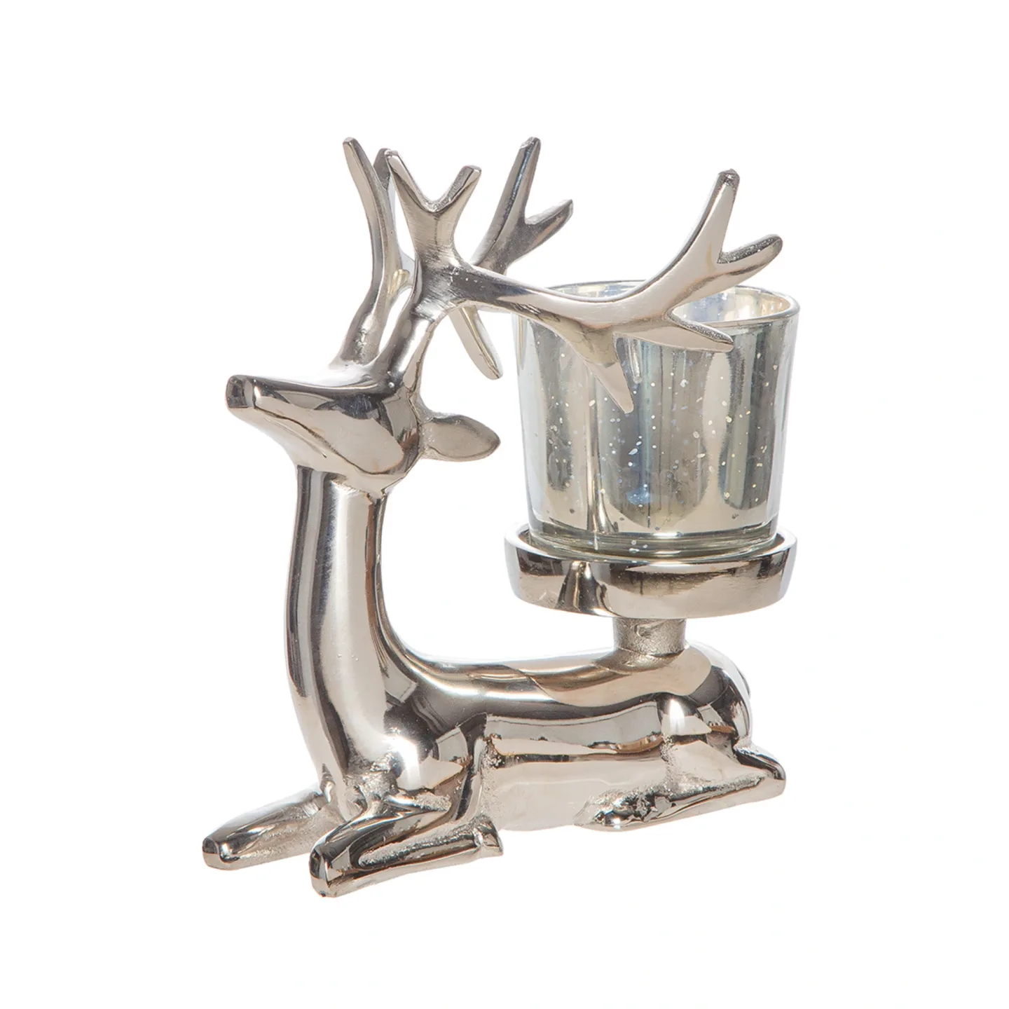 Gilde Kerzenständer Hirsch, Aksel, Gold H: 14 cm | Schubiger Möbel