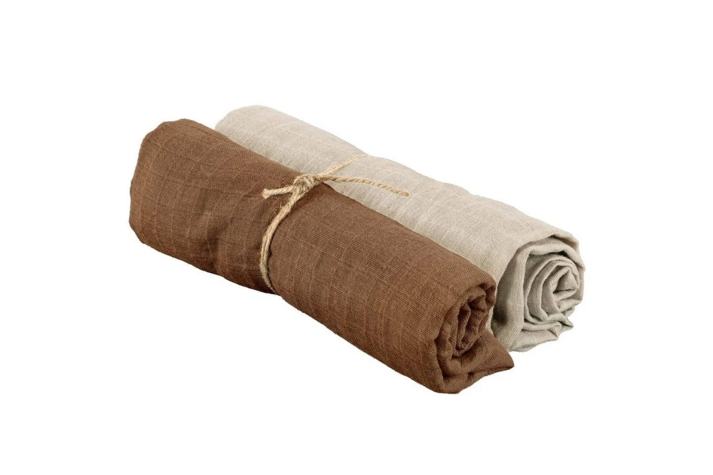 Muslinwrap 2-Pack - Sand/Tobacco (70 x 70 cm)