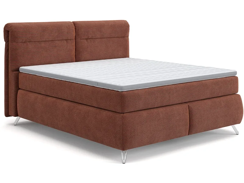 Boxspringbett SWISS HOME STYLE AMBER terrakotta 160x200cm halbfest