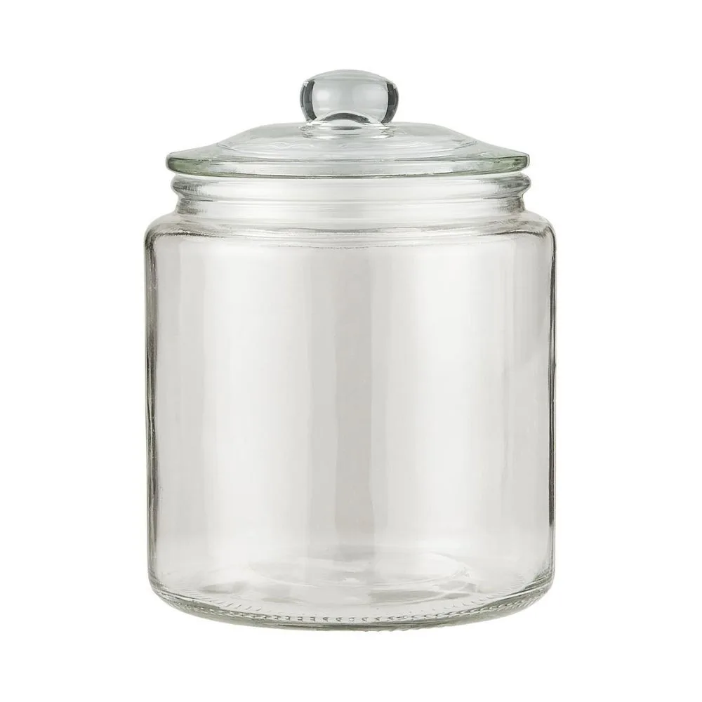 Glasburk med glaslock 900 ml