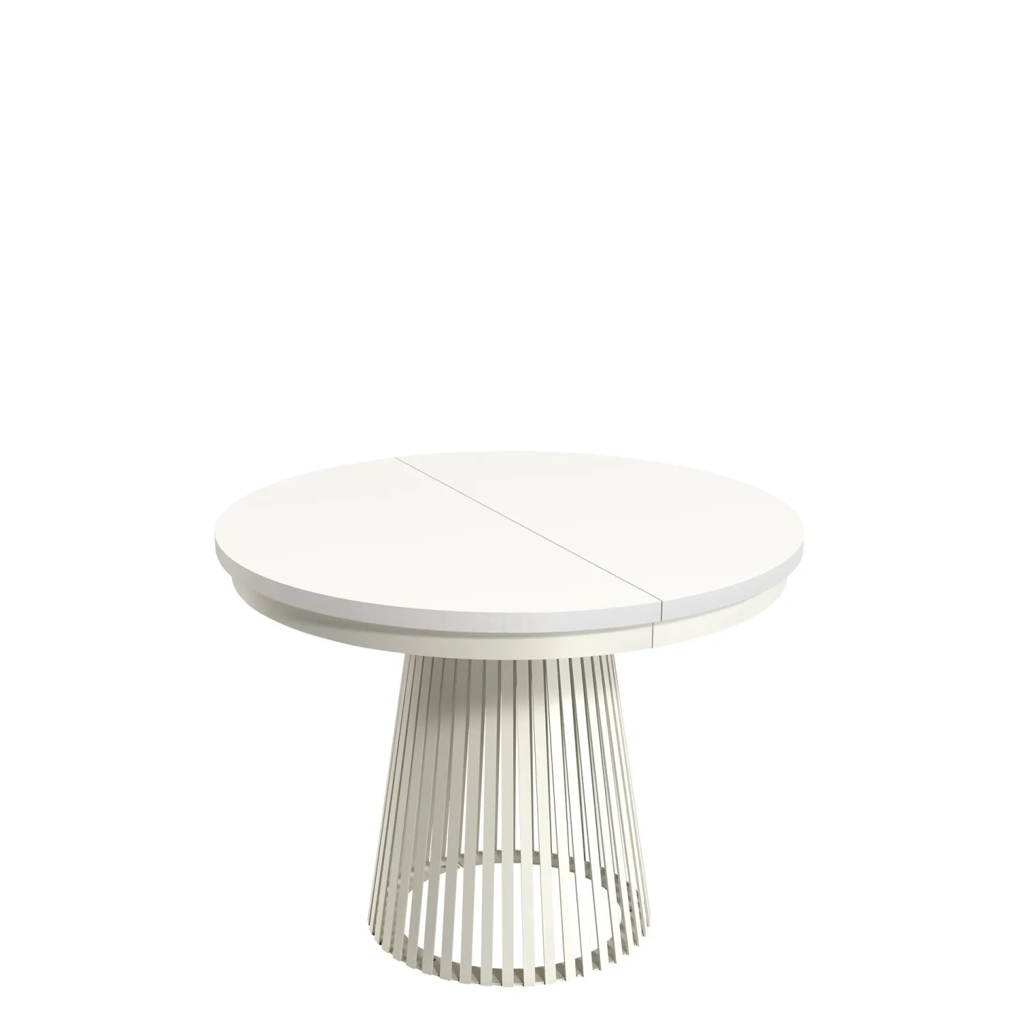 Erylan Matbord rund förlängningsbart 100-180 cm - beige, vit