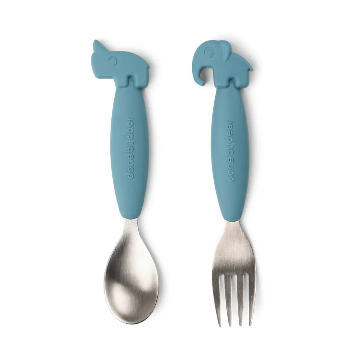 Done by deer Deer Friends Easy-grip Besteckset 2 Teile Blue