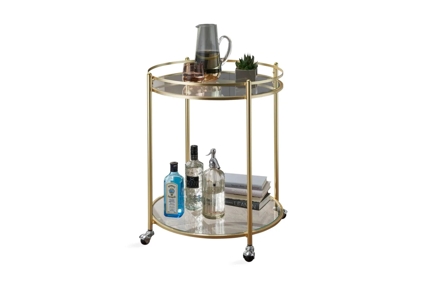 Hallbank Drinkvagn 57x57 cm - Guld
