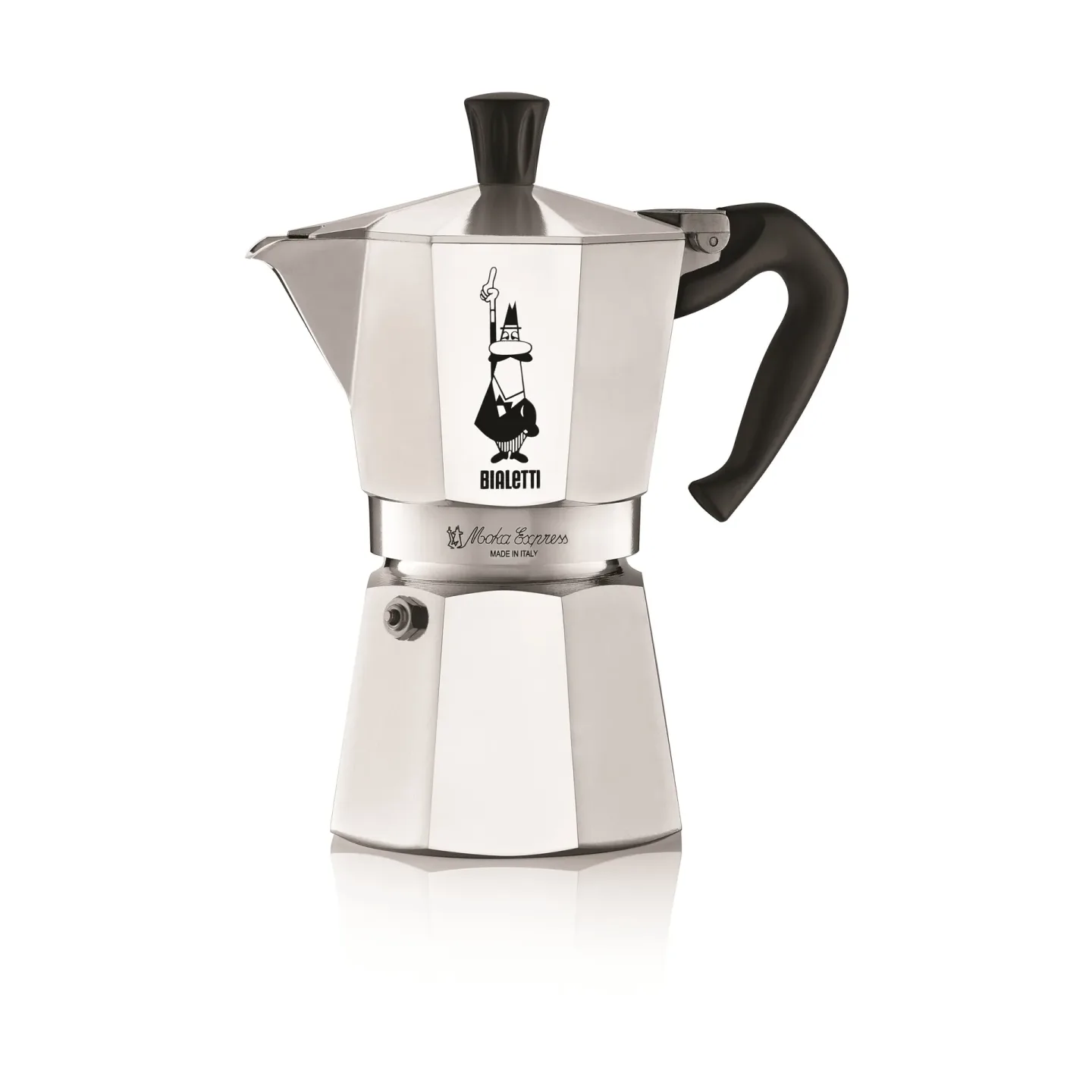 Bialetti Moka Kaffeemaschine 6 Tassen Silber