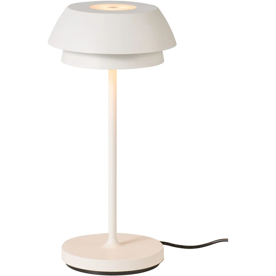 Tischlampe Caniles Weiss Kunststoff 14 cm 18.5 cm - LED - Lichtfarbe: Extra warmweiss - LED Energiesparlampen