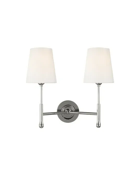 Capri Double Sconce Nickel