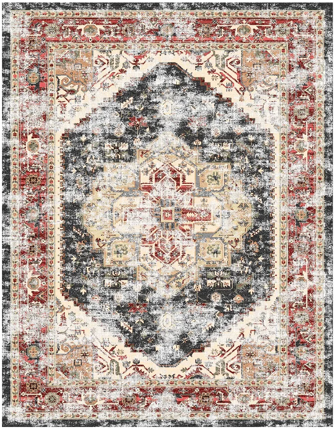 Wilton-teppe - Javis (rød/multi) (Størrelse: 160 x 230 cm)