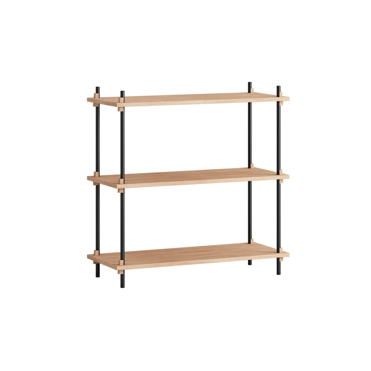 MOEBE Shelving System Classic Regal Eiche-black, 86x85x35 cm, S.85.1.A
