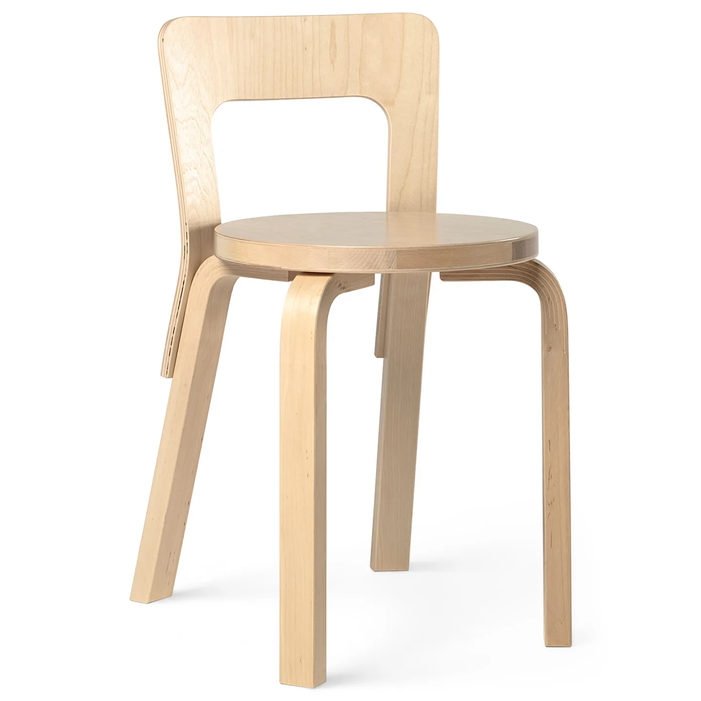 Artek - Stol 65, Björkfanér - Matstolar - Alvar Aalto - Träfärgad - Trä