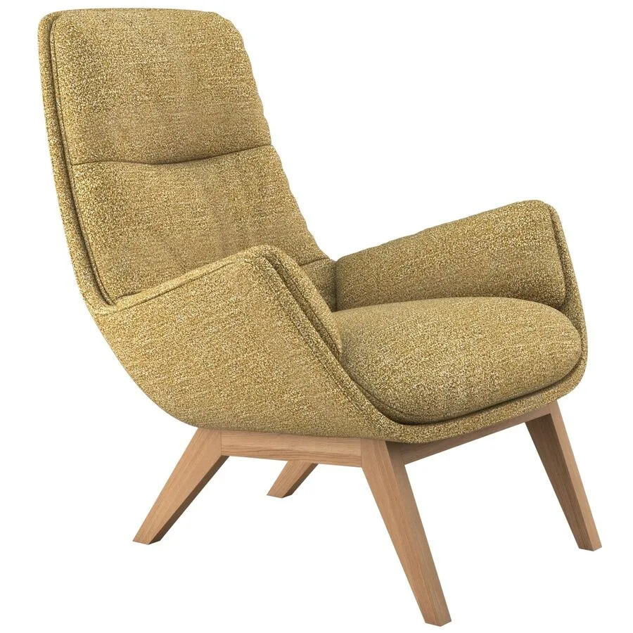 Sessel Halani senfgelb Stoff B 93 T 84 H 95 cm
