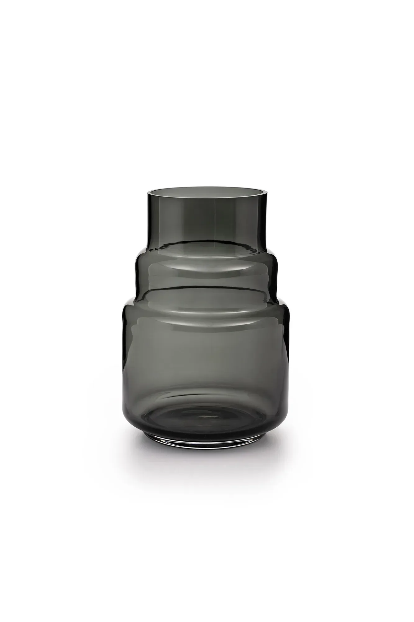 Glimmer Glasvase Grau 19 cm
