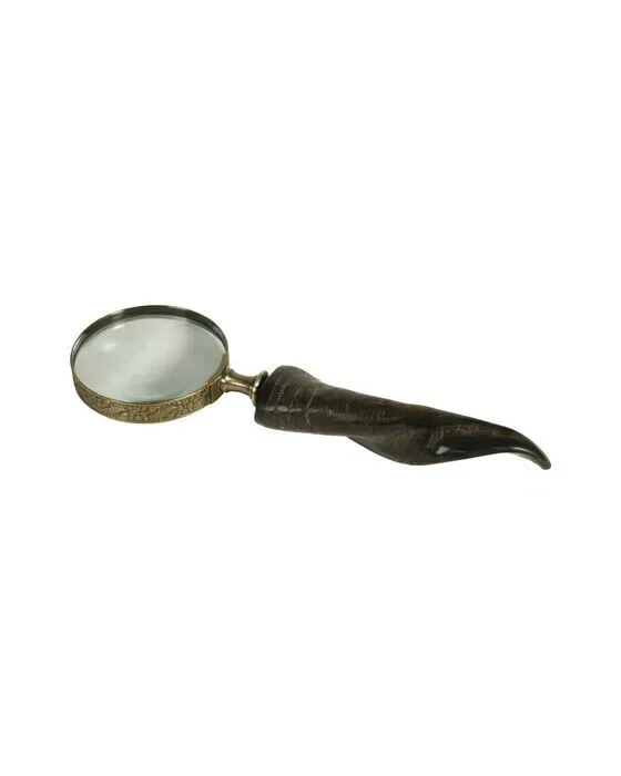 Horn Magnifier Antique Brass