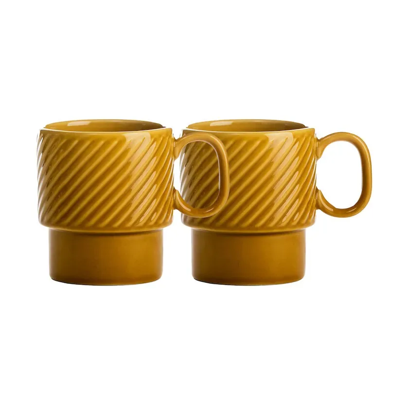 Sagaform Coffee & More Kaffeetasse 2er Pack Gelb