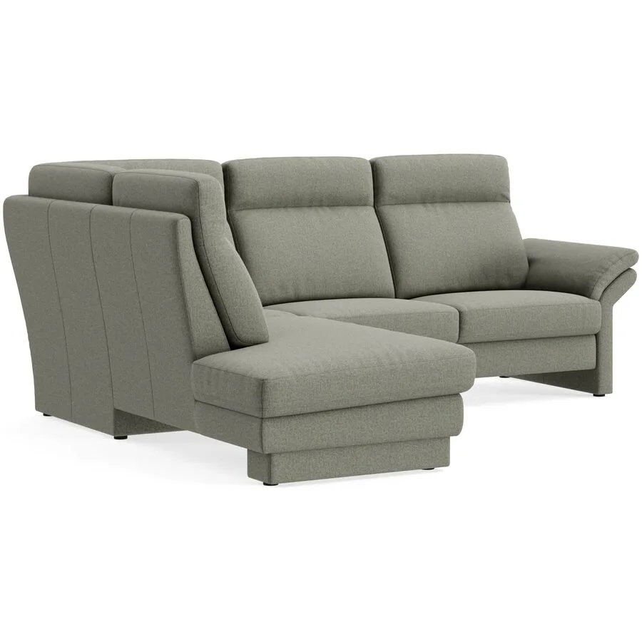 Ecksofa Albula Links Echtstoff Cosmopolitan army B 250 T 215 cm - Möbel Konfigurator: Traummöbel individuell zusammenstellen