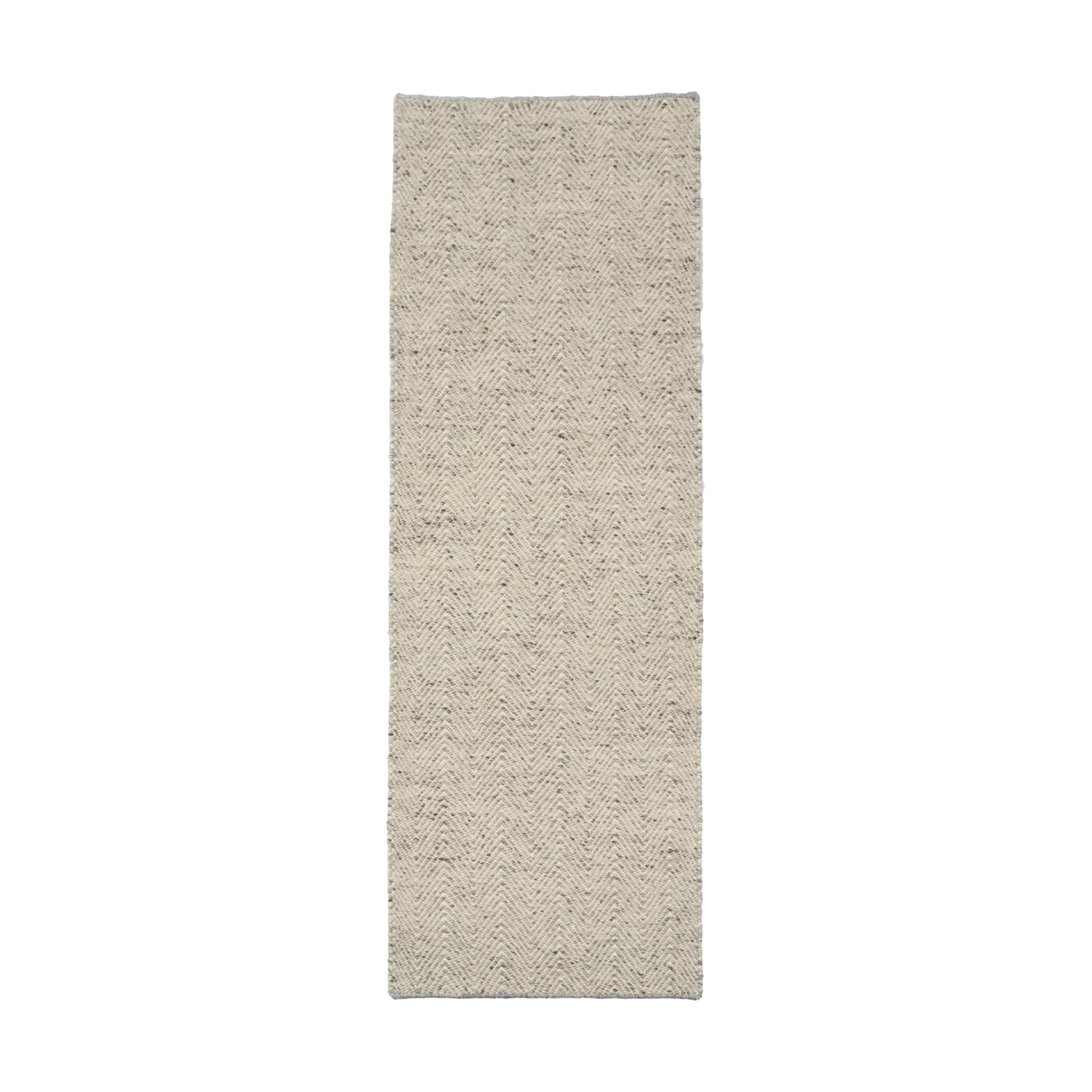 Scandi Living Furrow Wollteppich naturweiß/grau 80x240 cm