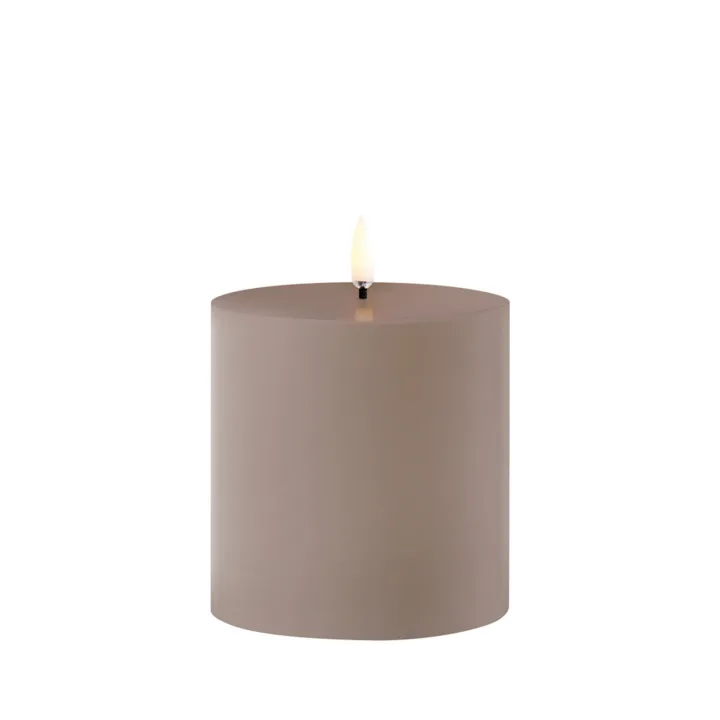 LED-utendørs stumpestearinlys, 10 cm, sandstein - Uyuni Lighting - Terrasse - Plast