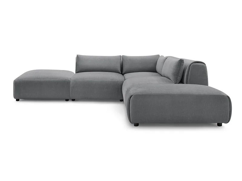 Ecksofa BOBOCHIC JEANNE Samt dunkelgrau