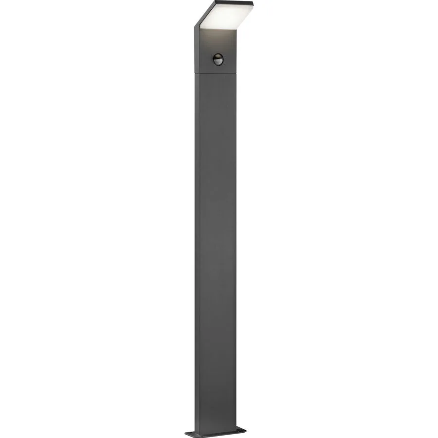 Stehlampe aussen Vive Schwarz/Grau Aluminium 10 cm 100 cm - Farbe: anthrazit - Material: Aluguss - LED - Lichtfarbe: Warmweiss - LED Energiesparlampen