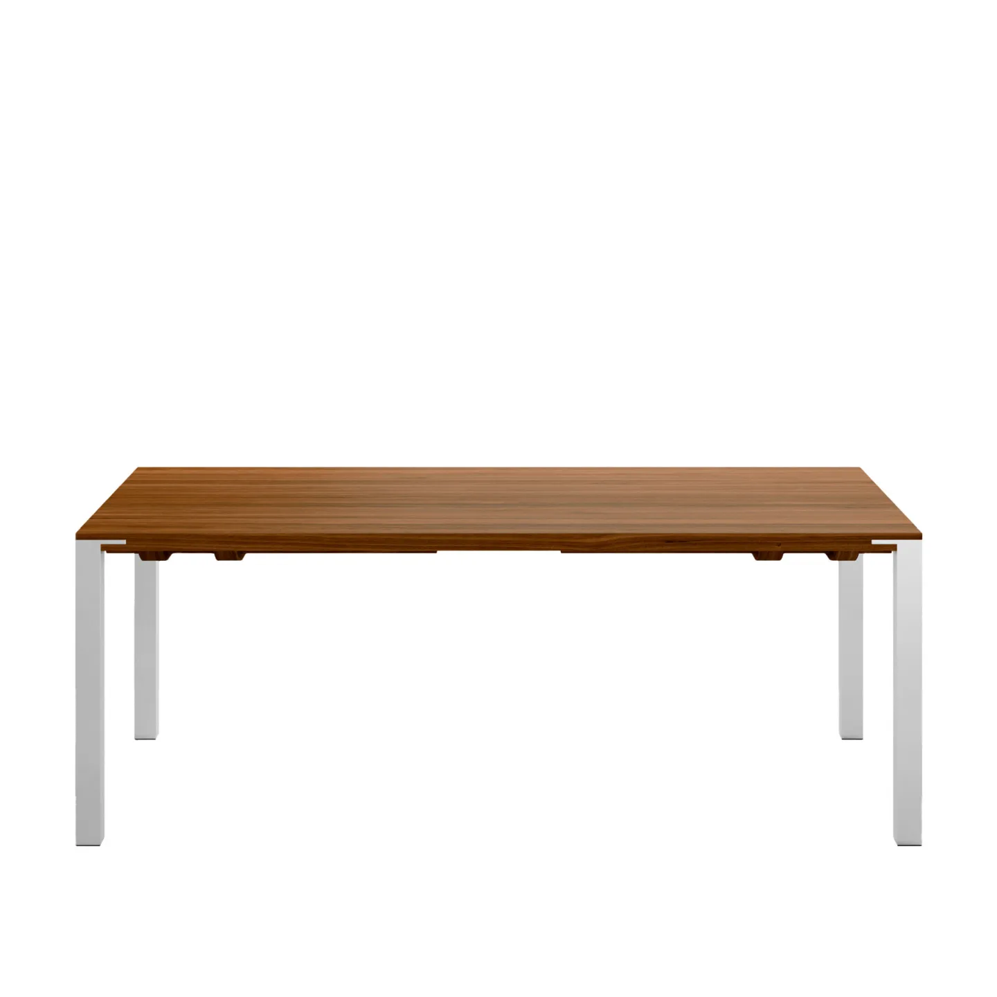 Naver Collection - GM 2112 Bord, 200 x 100 cm, Skiva i Oljad valnöt, 1 tilläggsskiva i samma trä, Ben i borstat rostfritt stål - Matbord - Nissen & Gehl - Träfärgad - Metall/Trä
