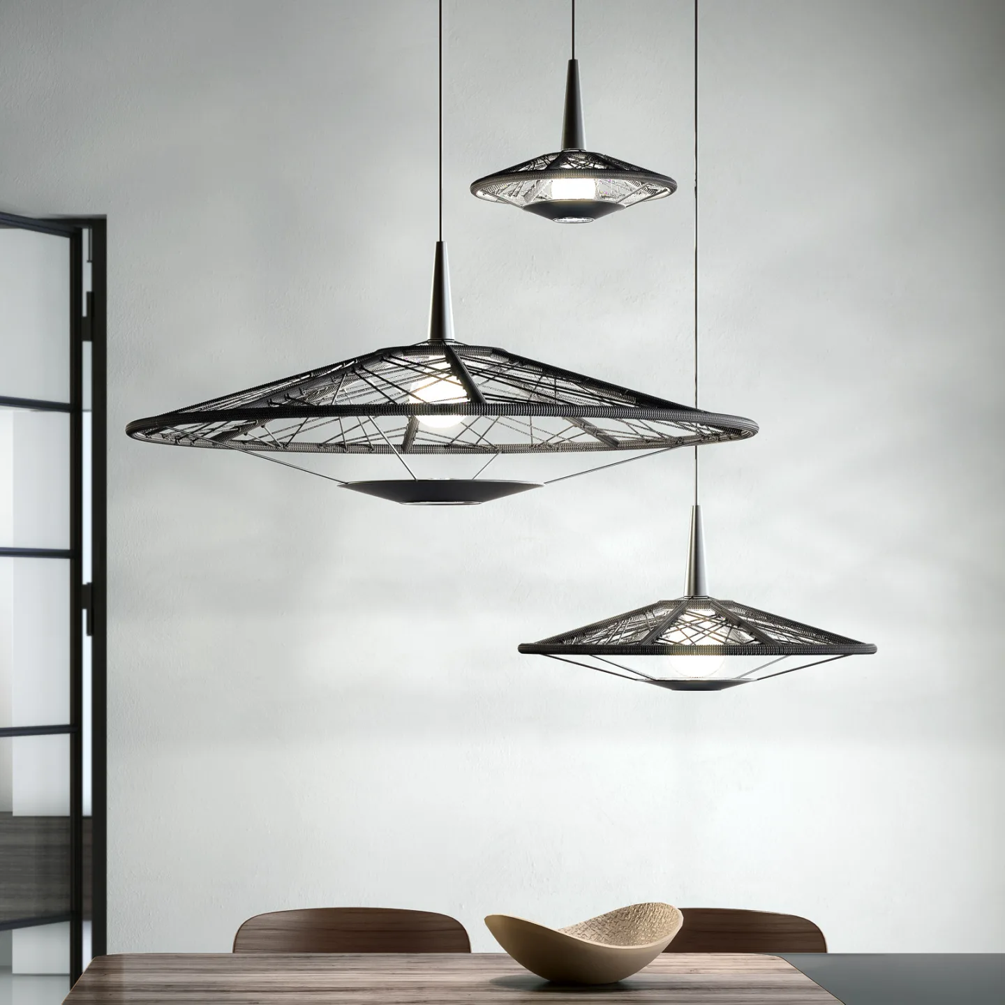 Carpa Taklampa S Black - Forestier Carpa S - Vardagsrum - Design - Tyg / textil - Med en ljuskälla