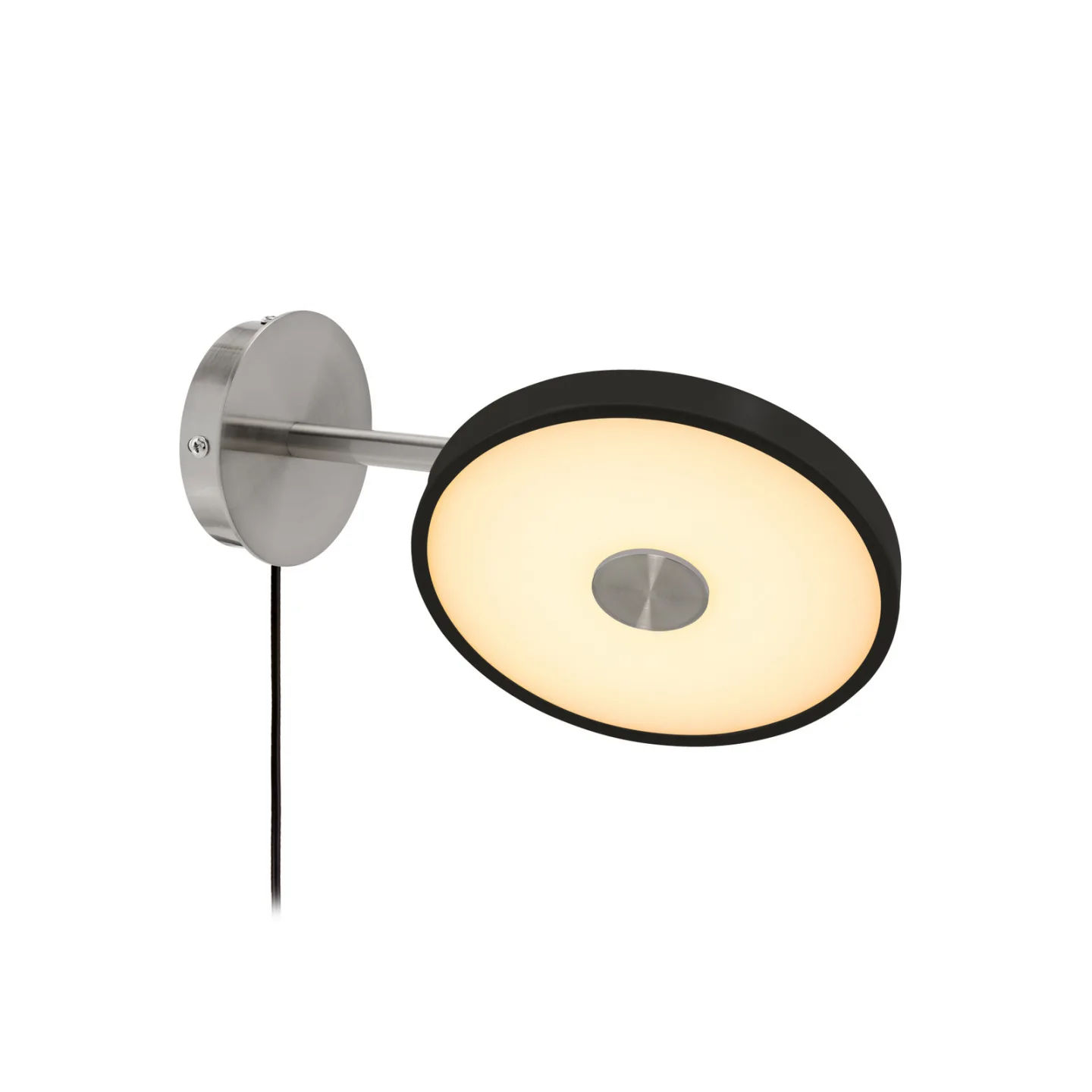 Asteria Short LED-Wandlampe, schwarz, Stahl, Stecker - UMAGE - Wohnzimmer - Design - Metall - Einflammig