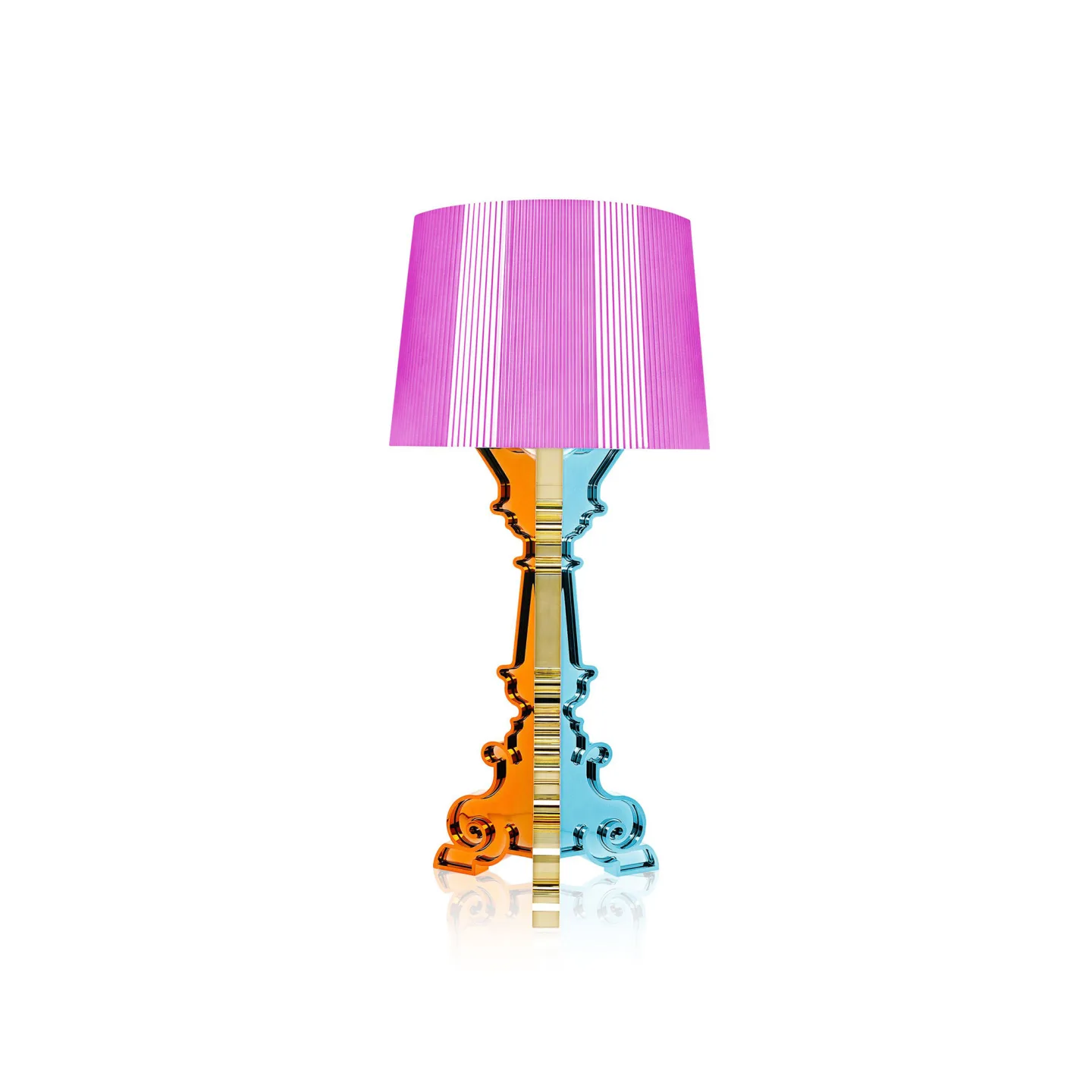Kartell - Bourgie Table Lamp 9072, Multicol Fuchsia, Incl. 3xLED 3,6W E14, Dimmable - Bordslampor - Ferruccio Laviani - Rosa