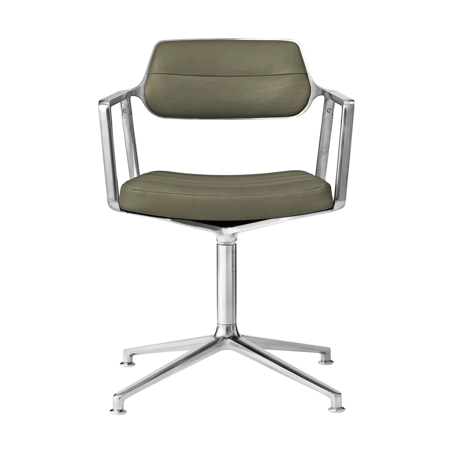 Vipp Vipp453 Swivel kontorsstol Leather bosco green-pol. aluminium