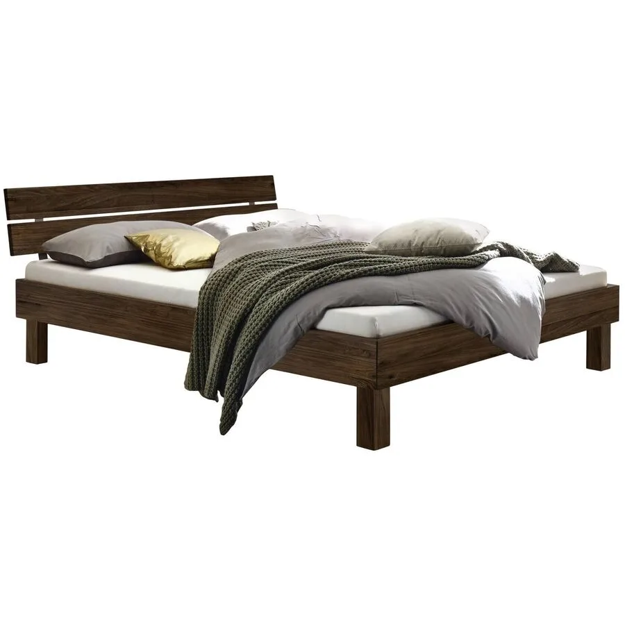Hasena Bett Francavilla Natur Nussbaum Massivholz 120 x 200 cm