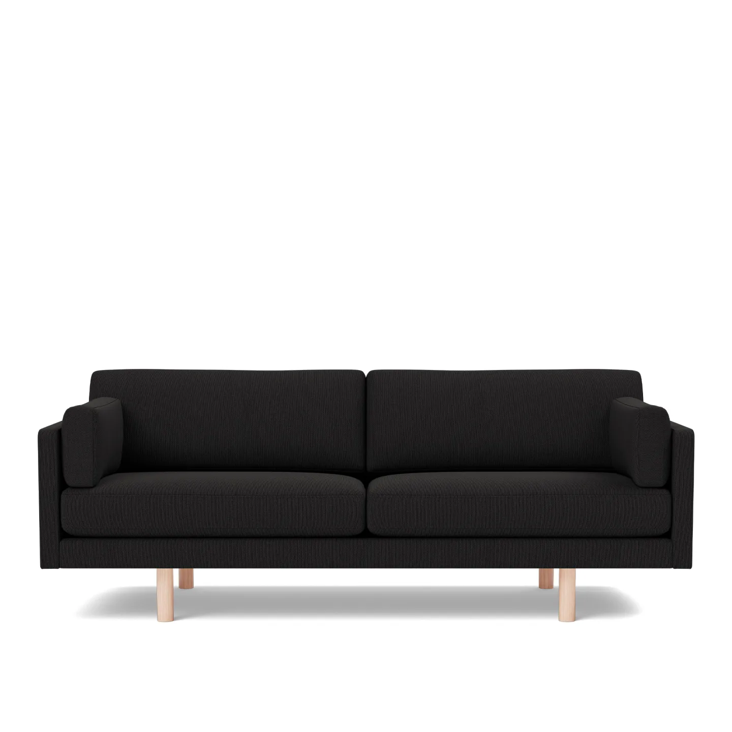 Fredericia Furniture - EJ220 Sofa - 3 seater - 212 cm - 2 cushions - Re-Wool 198 - Down wrap - without buttons - Oak soap treated - Soffor - Erik Jørgensen
