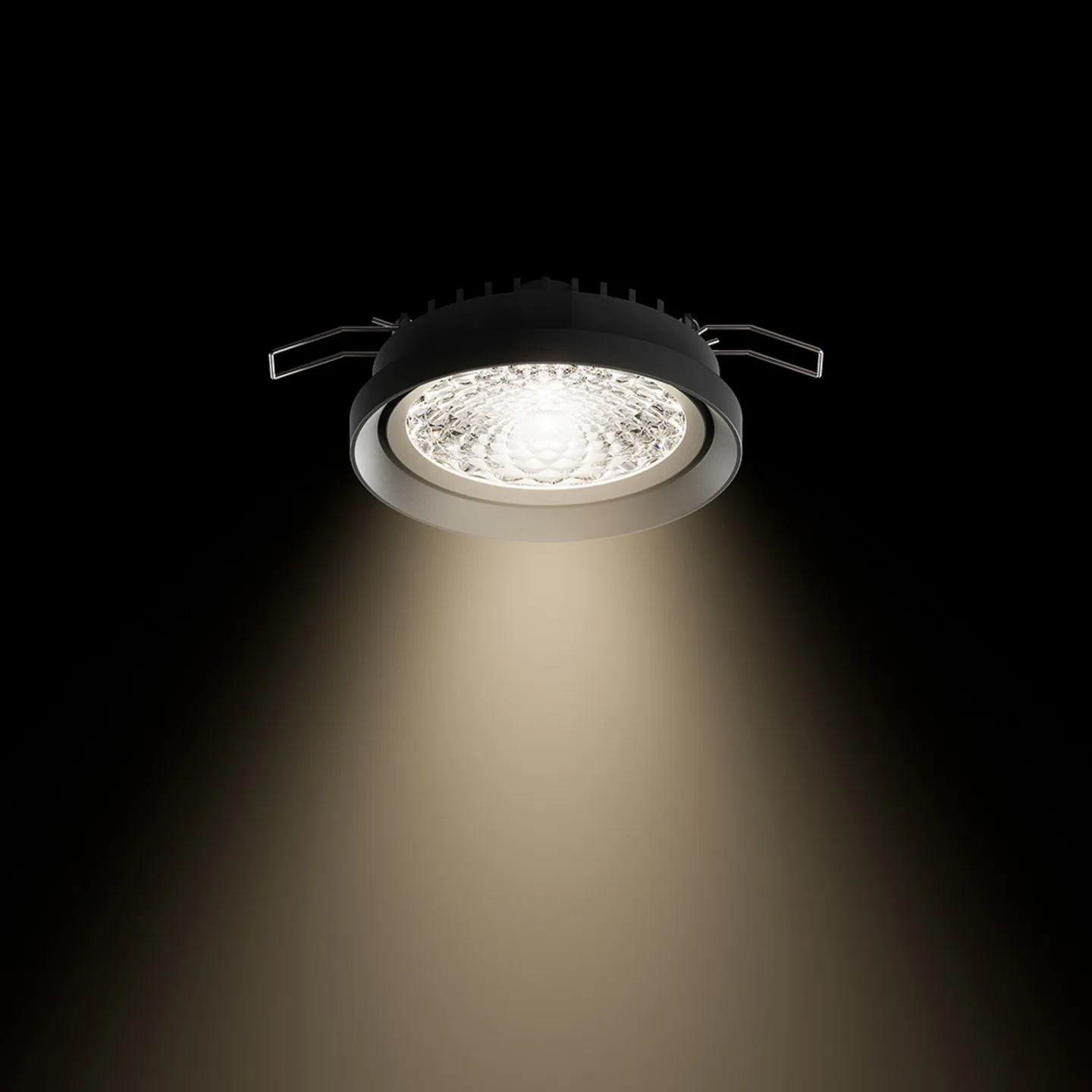 Nivo LED-Einbauspot, schwarz, 36°, 11 cm, starr, dim - Sigor - Wohnzimmer - Modern - Aluminium - Einflammig