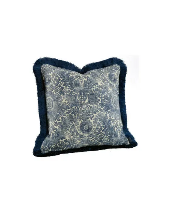 Medina pudebetræk frynser flower indigo