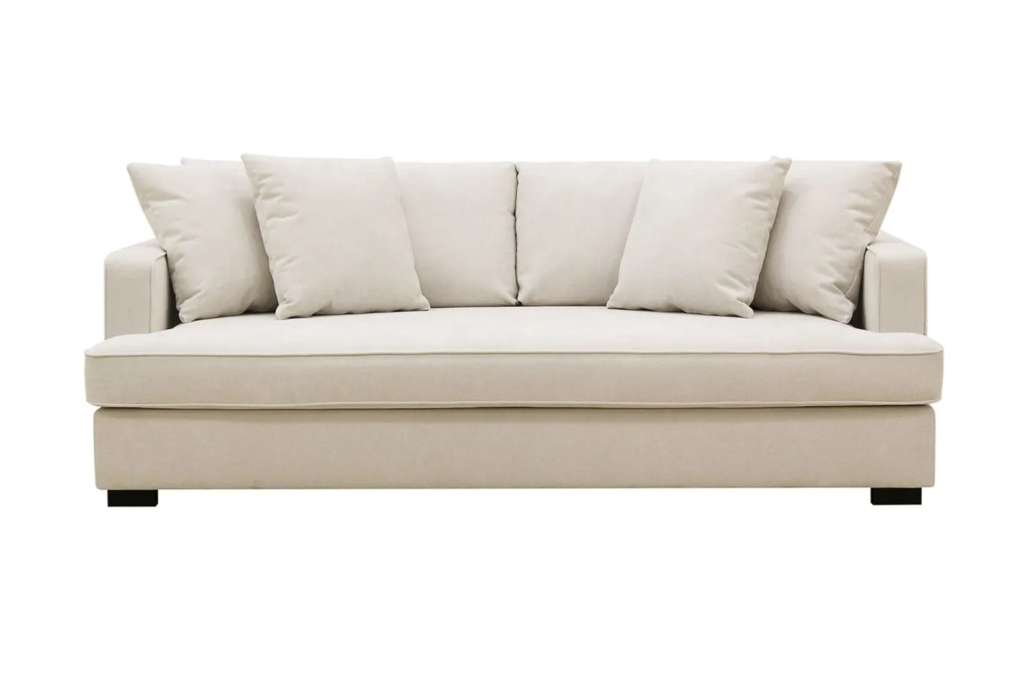 Rossita 3-sits Djup Tygsoffa med hel dyna - Beige