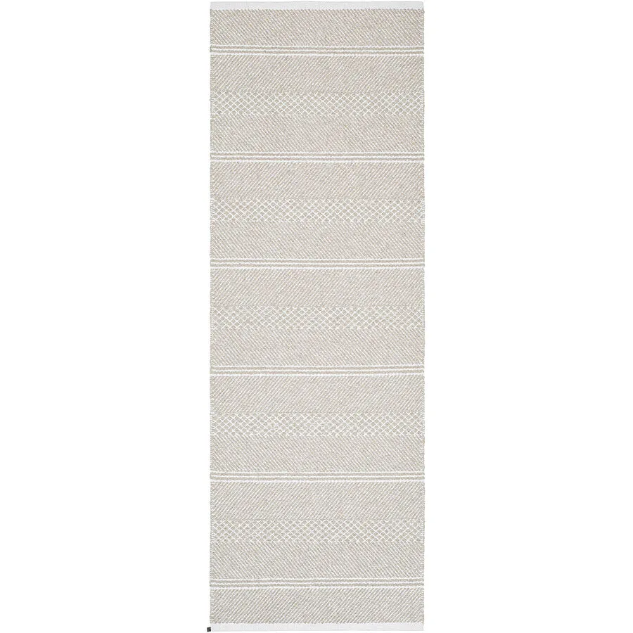 HORREDSMATTAN Teppich Sia creme Streifen Mischgewebe 70 x 140 cm
