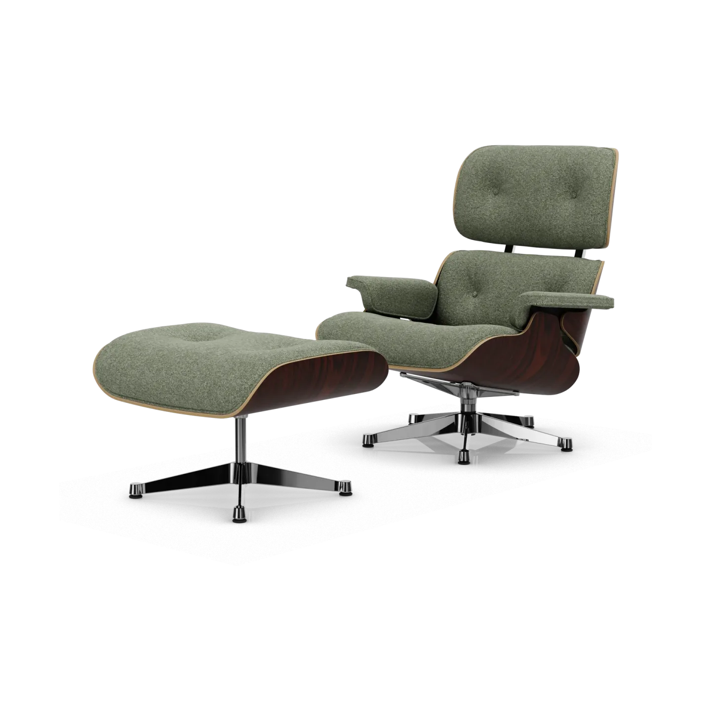 Vitra Eames Lounge Chair & Ottoman new dimensions 09 Ivory-forest-05 sant. palisander-pol. Steel
