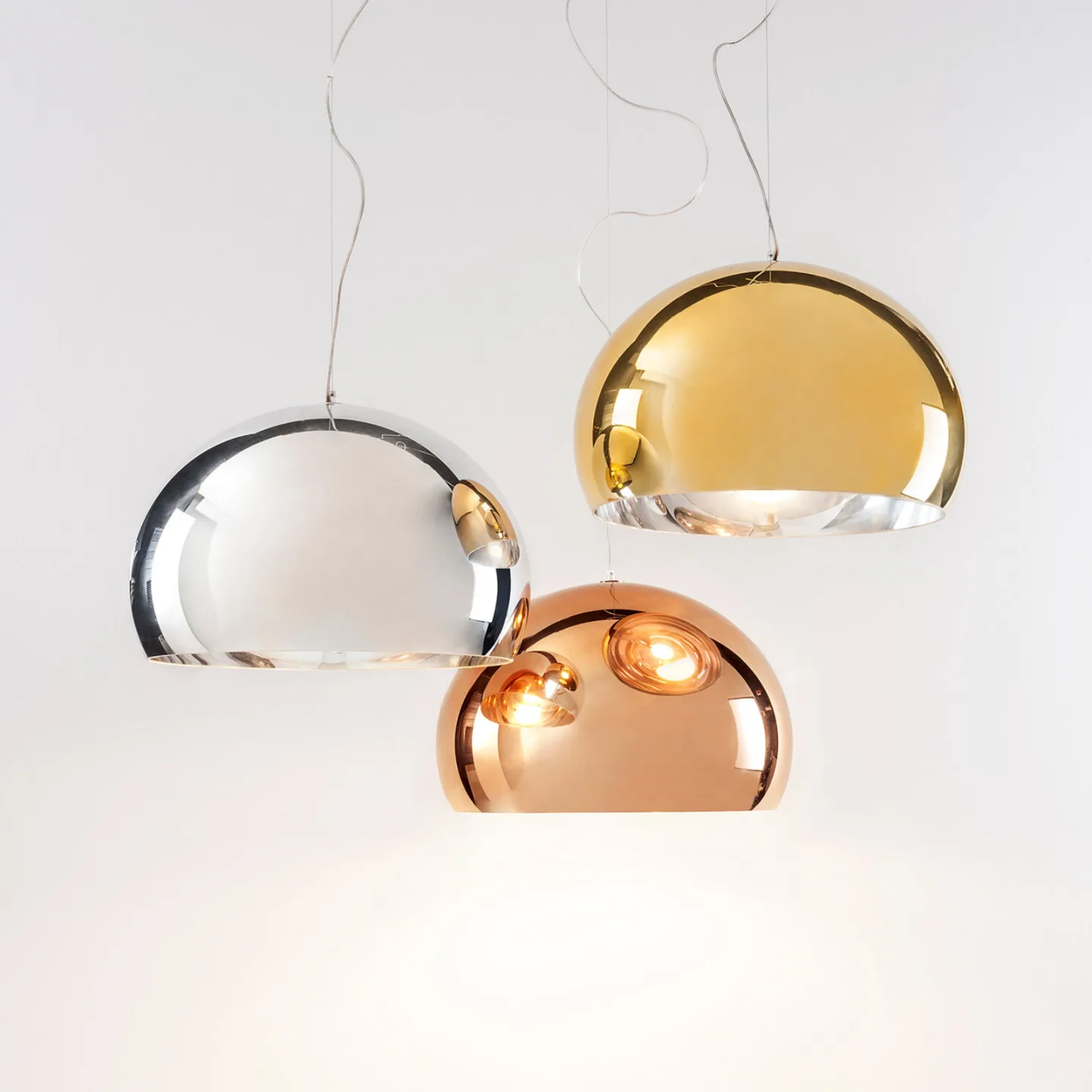 FL/Y Pendelleuchte Chrom - Kartell - Wohnzimmer - Design - Kunststoff - Einflammig