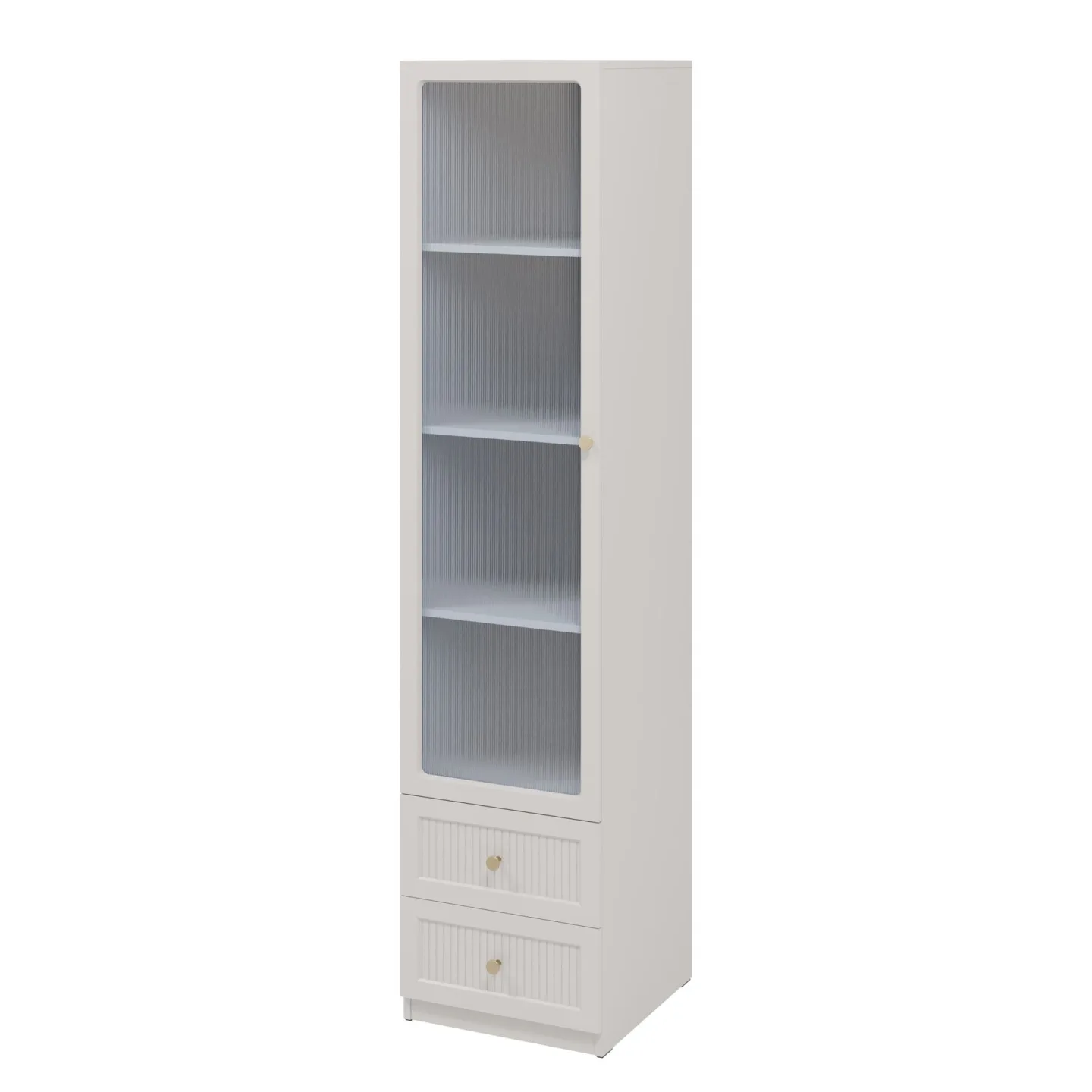 Fayric Vitrinskåp 46x201 cm - Beige